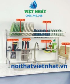 Kệ chén inox trên chậu rửa Việt Nhất: Bền đẹp, tiện dụng