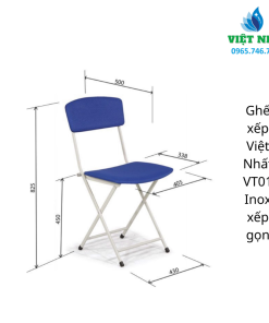 Ghế xếp Việt Nhất VT01 Inox xếp gọn