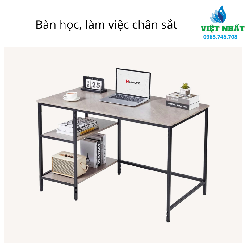 Bàn học, làm việc chân sắt