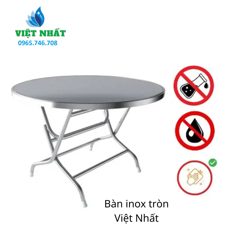 Bàn Inox Tròn - Việt Nhất: Tiện Lợi, Nhiều Lựa Chọn