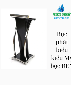 Alternative view of Bục phát biểu kiểu Mỹ bọc đen – Sang trọng và đẳng cấp trong từng chi tiết