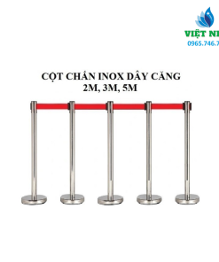 Cột chắn / Trụ Phân Cách Inox Việt Nhất Dây Dài 2m-3m-5m.
