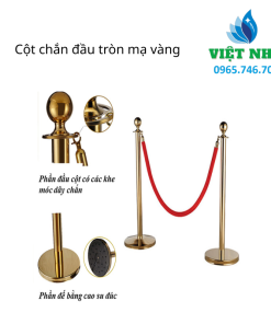 Cột chắn đầu tròn mạ vàng – Tỏa sáng trong mọi không gian sự kiện