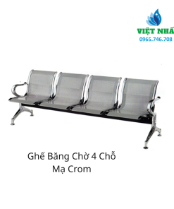 Ghế Băng Chờ 4 Chỗ Mạ Crom - Nội Thất Việt Nhất