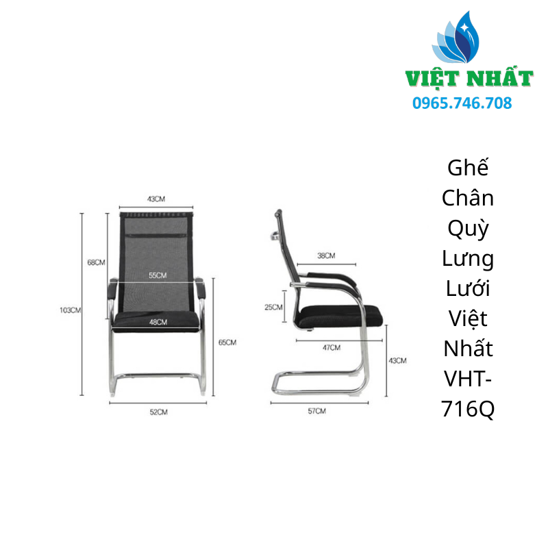 Ghế Chân Quỳ Lưng Lưới Việt Nhất VHT-716Q