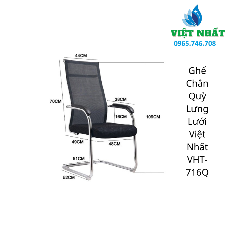 Ghế Chân Quỳ Lưng Lưới Việt Nhất VHT-716Q - Ảnh 3