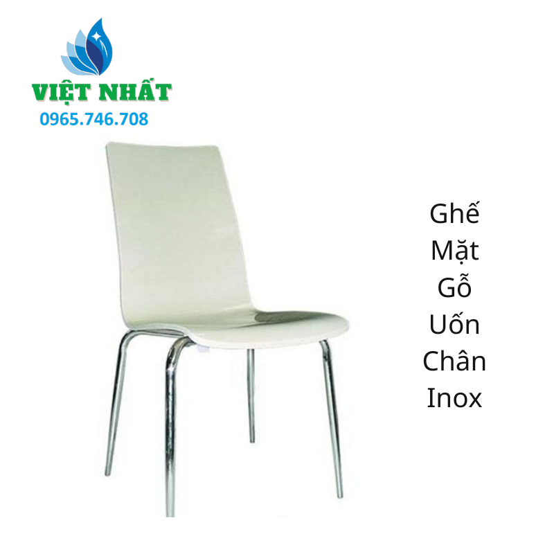 Ghế Mặt Gỗ Uốn Chân Inox Việt Nhất - Ảnh 2