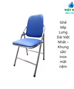 Alternative view of Ghế Xếp Lưng Dài Việt Nhất - Khung sắt/ inox mặt nệm