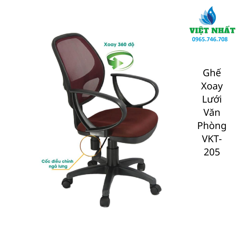 Ghế Xoay Lưới Văn Phòng VKT-205 Giá Tốt - Ảnh 3
