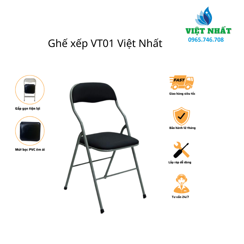 Ghế xếp Việt Nhất VT01- Tiện, gọn, bền