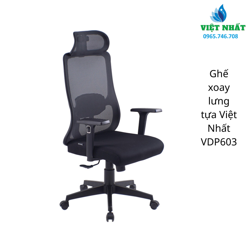 Ghế xoay lưng tựa Việt Nhất VDP603: đơn giản, gọn đẹp, bền chắc - Ảnh 2