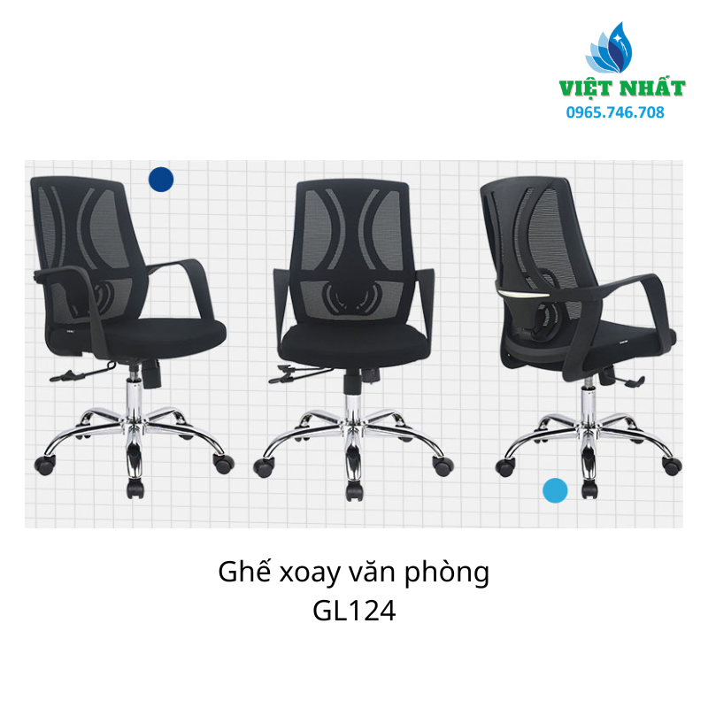 Ghế xoay văn phòng GL124 - Lựa chọn lý tưởng cho không gian làm việc hiện đại
