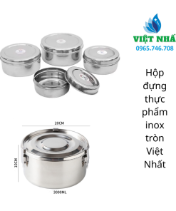 HỘP ĐỰNG THỰC PHẨM INOX TRÒN