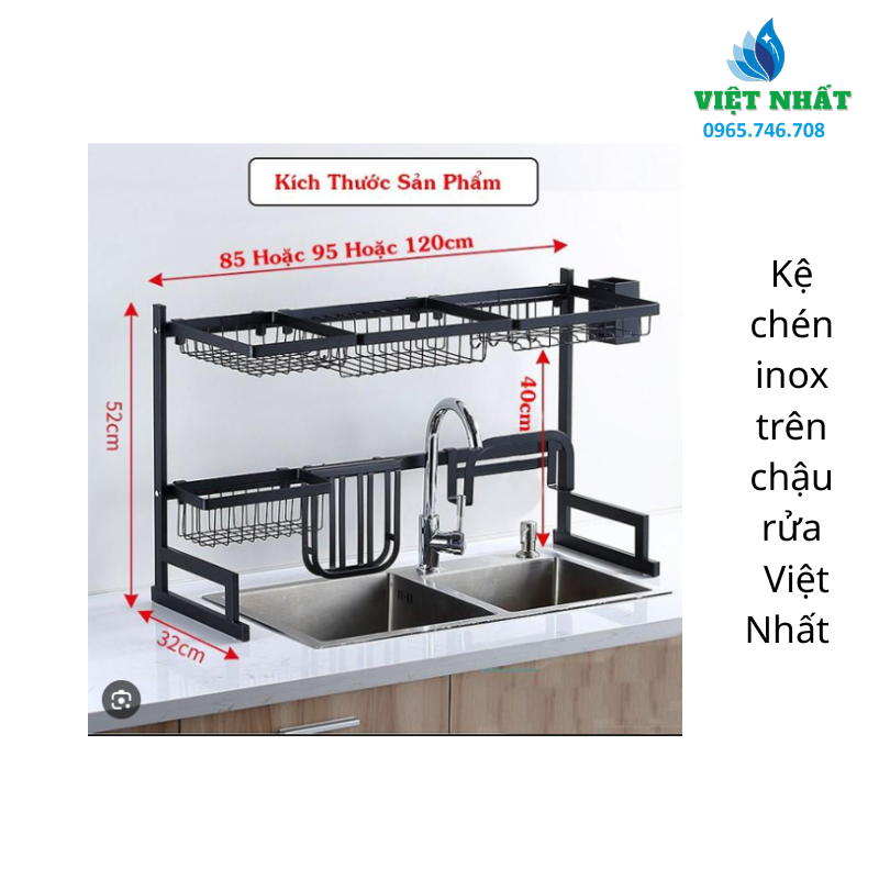 Kệ chén inox trên chậu rửa Việt Nhất: Bền đẹp, tiện dụng - Ảnh 2