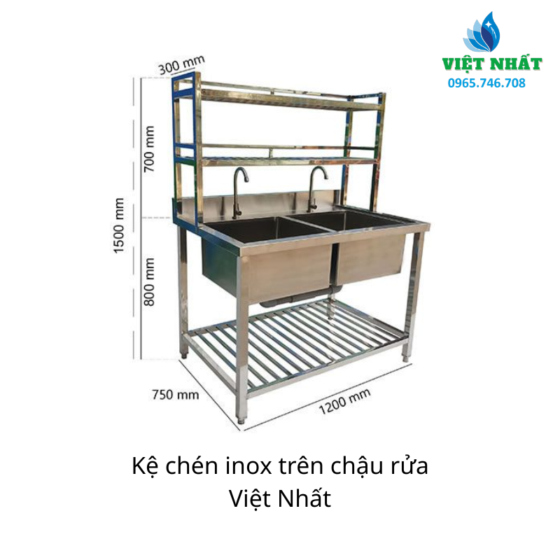 Kệ chén inox trên chậu rửa Việt Nhất: Bền đẹp, tiện dụng - Ảnh 3