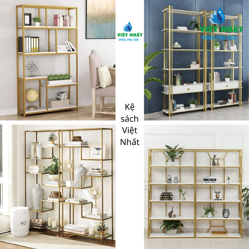 Kệ Sách Việt Nhất - Kết hợp giữa sắt và gỗ đơn giản, bền đẹp - Ảnh 2