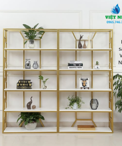 Kệ Sách Việt Nhất - Kết hợp giữa sắt và gỗ đơn giản, bền đẹp