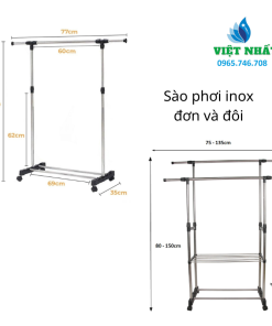 Sào Phơi Inox Đơn và Đôi - Sản Phẩm Cao Cấp từ Nội Thất Việt Nhất
