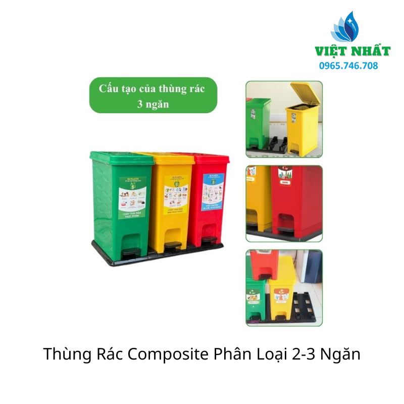 Thùng Rác Composite Phân Loại 2-3 Ngăn: Giải Pháp Thông Minh Cho Quản Lý Chất Thải - Ảnh 2