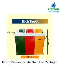 Thùng Rác Composite Phân Loại 2-3 Ngăn: Giải Pháp Thông Minh Cho Quản Lý Chất Thải