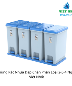 Thùng Rác Nhựa Đạp Chân Phân Loại 2-3-4 Ngăn: Việt Nhất