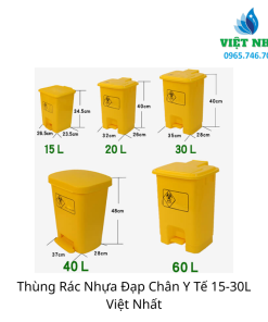Alternative view of Thùng Rác Nhựa Đạp Chân Y Tế 15-30L: Việt Nhất