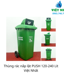 Thùng rác nắp lật PUSH 120-240 Lít: Việt Nhất