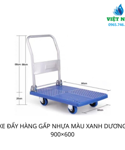 Alternative view of XE ĐẨY HÀNG GẤP NHỰA MÀU XANH DƯƠNG 900x600 CAO CẤP - NỘI THẤT VIỆT NHẤT