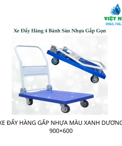 XE ĐẨY HÀNG GẤP NHỰA MÀU XANH DƯƠNG 900x600 CAO CẤP - NỘI THẤT VIỆT NHẤT