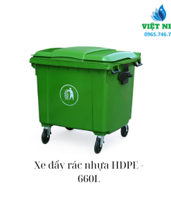 Alternative view of XE ĐẨY RÁC NHỰA HDPE 660L CAO CẤP - NỘI THẤT VIỆT NHẤT