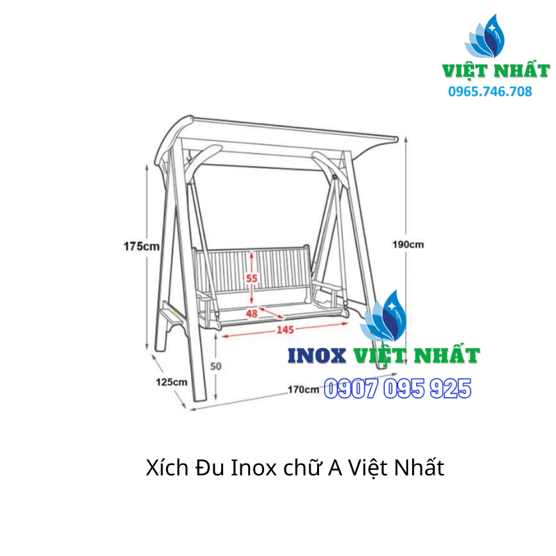 Xích Đu Inox chữ A Việt Nhất: Đẹp, Bền, Giá Tốt - Ảnh 3