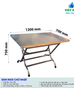 BÀN XẾP INOX CHỮ NHẬT – GIẢI PHÁP TIỆN DỤNG, GỌN GÀNG CHO MỌI KHÔNG GIAN