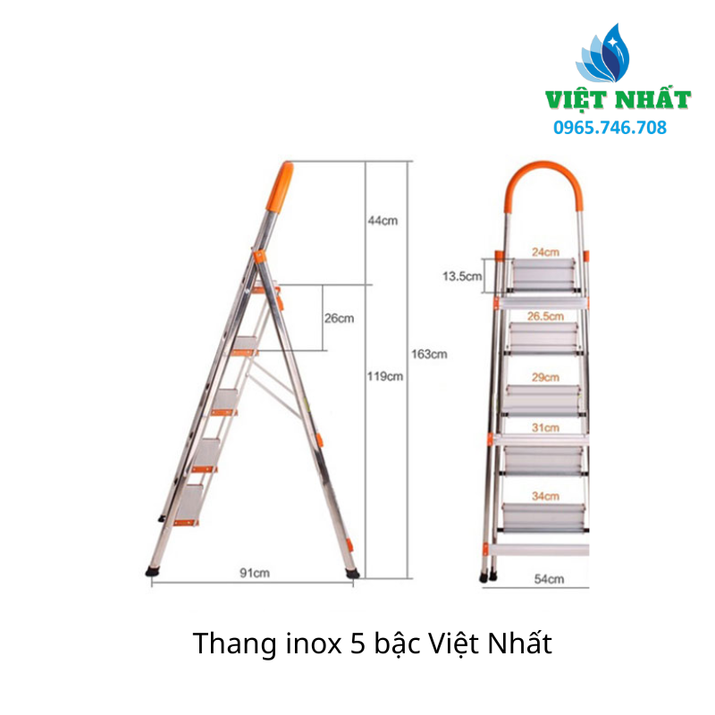 Thang Inox 5 Bậc - inox Việt Nhất - Ảnh 5
