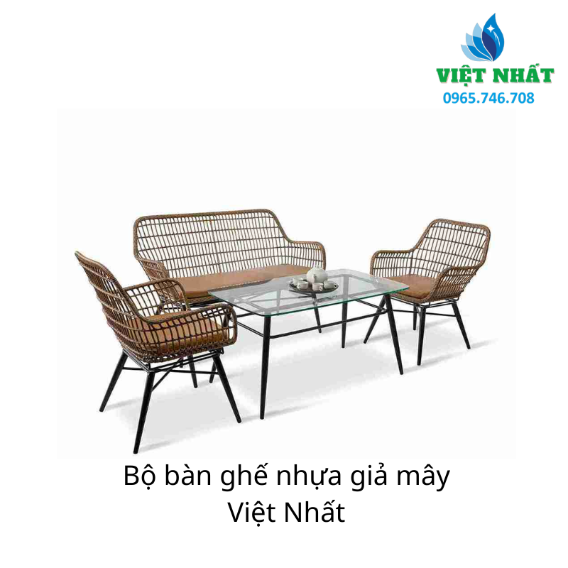 Bộ bàn ghế nhựa giả mây - Nội Thất Việt Nhất