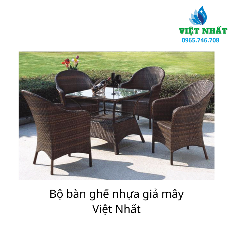Bộ bàn ghế nhựa giả mây - Nội Thất Việt Nhất - Ảnh 2