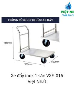 Alternative view of Xe đẩy inox 1 sàn VXF–016 - Nội Thất Việt Nhất