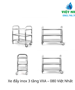 Alternative view of Xe đẩy inox 3 tầng VXA – 080 - Nội Thất Việt Nhất